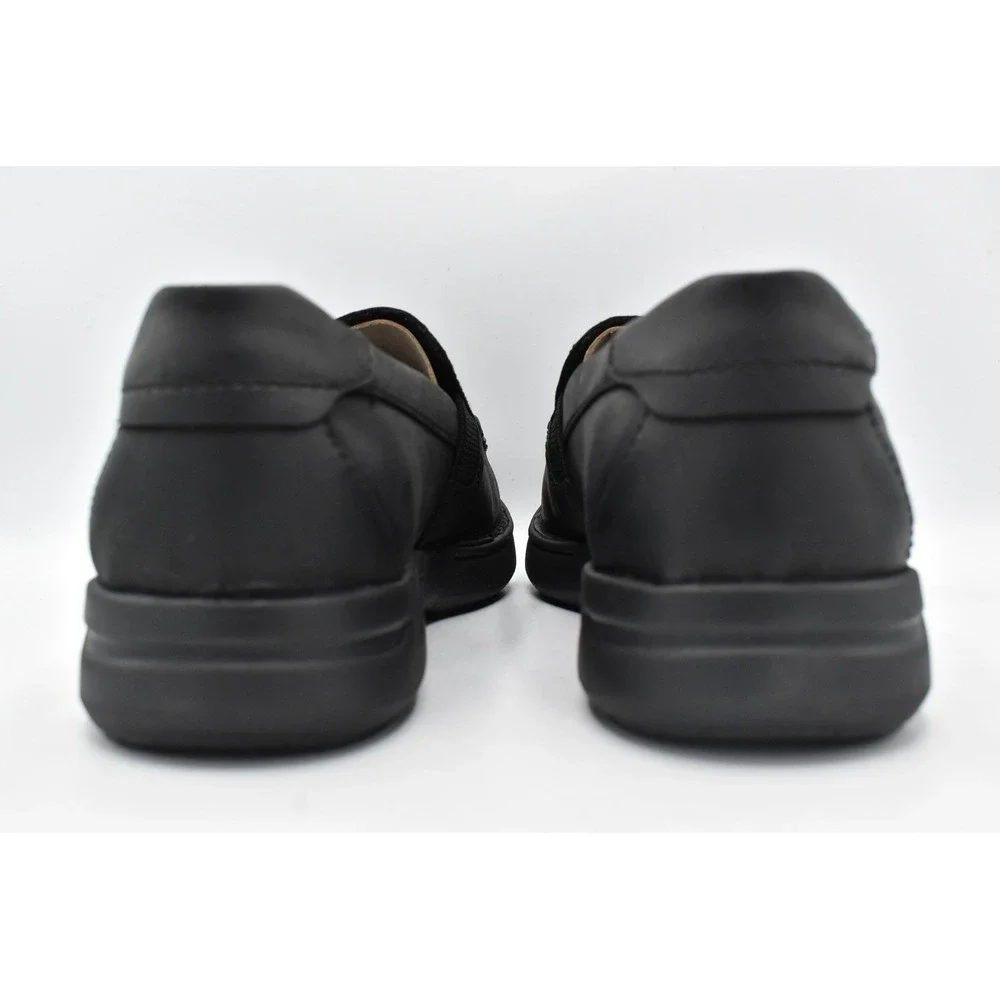 Born Mariner Loafers Mens 11 Black Full Grain Leather Slip On Moc Toe Shoe NEW